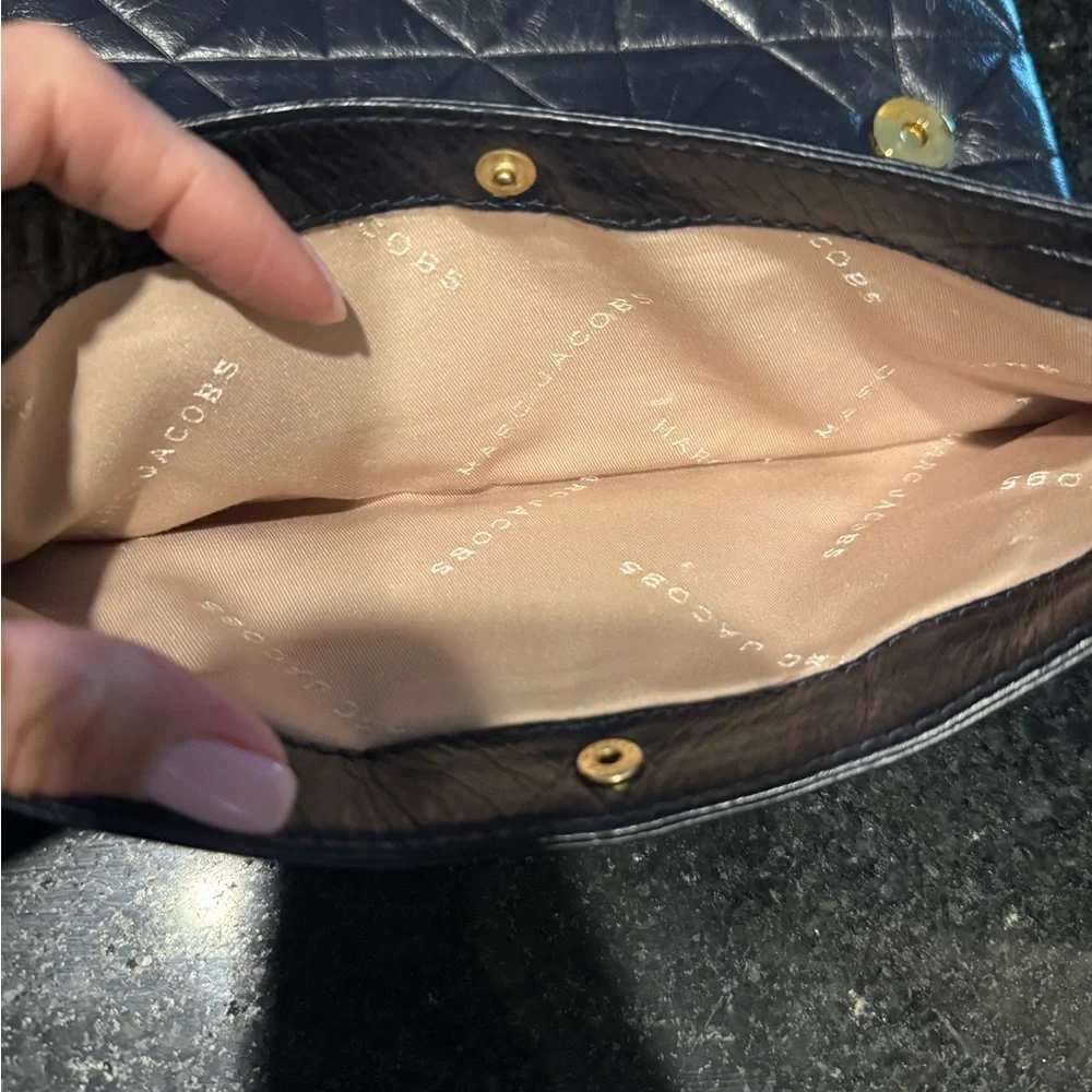 Marc Jacobs Black Quilted Leather Clutch - Picture 6 of 8